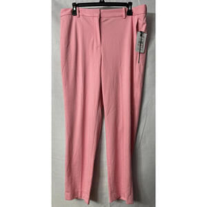 NWT DKNY Donna Karen The Essex Ankle Pants Slim Leg Pink Stretch Slacks Size 10